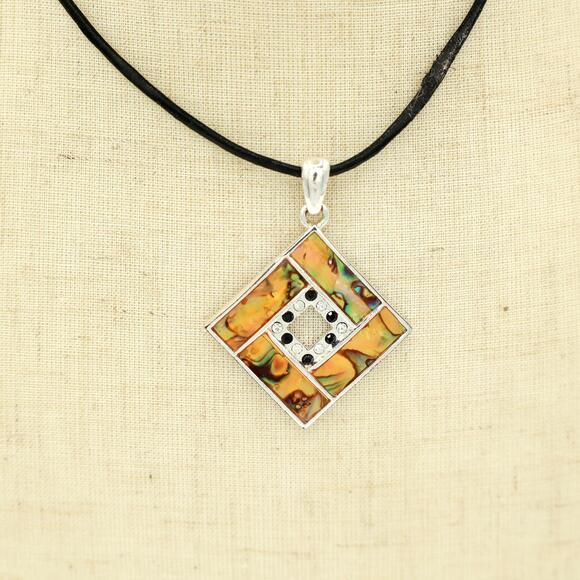 Kenneth Cole New York Cord Geometric Yellow Pendant Necklace - Picture 2 of 4